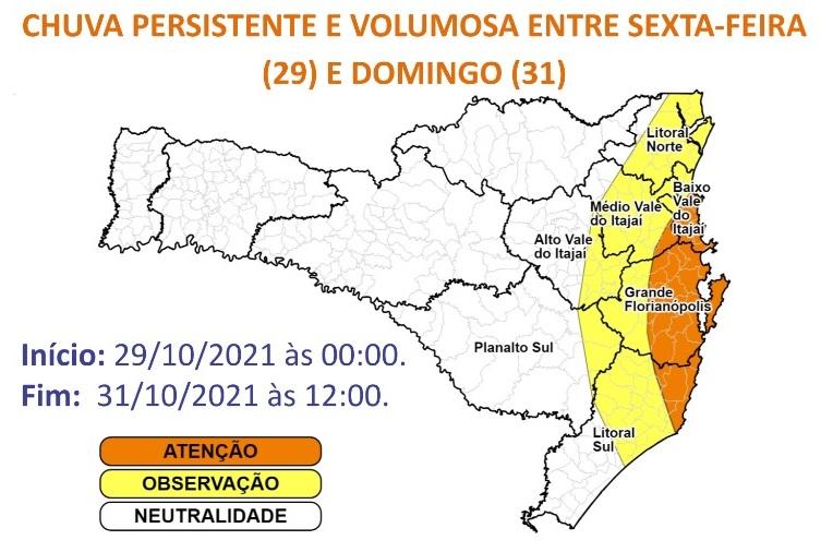 Sc Terá Feriadão Com Grande Volume De Chuvas Alerta Defesa Civil